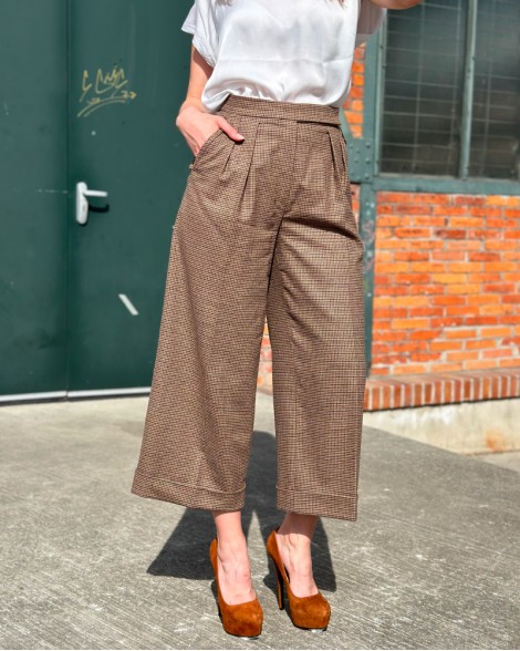 Kalhoty dámské Max Mara hnědé
